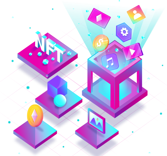 Metaverse marketing landscape illustration – virtual world promotion for Web3 projects